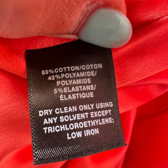 Lafayette 148 New York Dress Sheath Sleeveless Lined Orange Size 14 Career Event - Picture 10 of 11